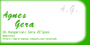 agnes gera business card